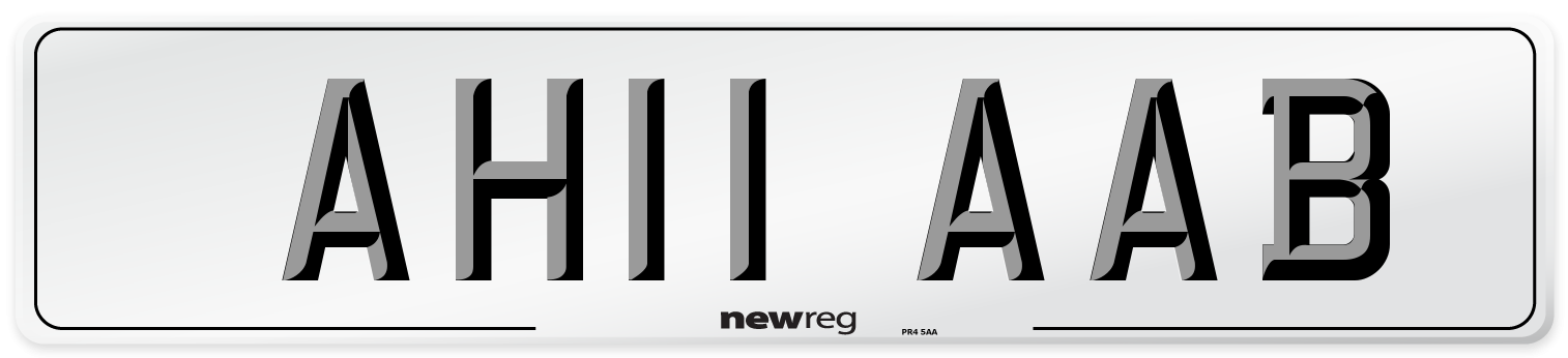 AH11 AAB Number Plate from New Reg